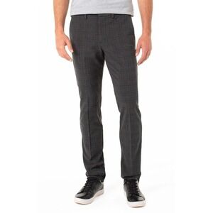 Liverpool Size 40x30 Gray Saville Slim Fit Plaid Knit Pants